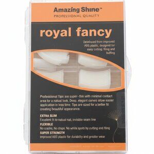 Amazing Shine Royal Fancy Nail Tips - 100 Count Professional & Natural Extension